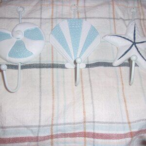 3 Shore living coastal Beach theme wall hooks
